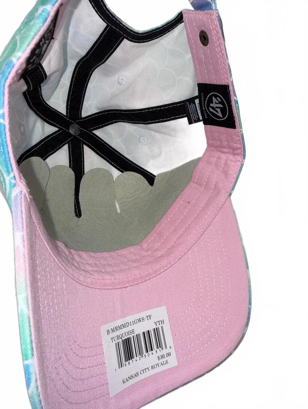 47 Brand Kansas City Royals Youth Turquoise Mermaid Scale Baseball Cap - Picture 5 of 7